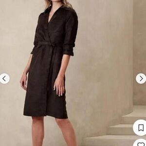 Banana Republic Faux Suede Wrap Dress